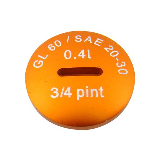 Verschlußschraube - Alu orange eloxiert - (Öleinfüllöffnung)  - ohne O-Ring  (MZA-10223)  -  S51,S53,S70,SR50,SR80,KR51/2