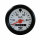 Tachometer - ø 60 mm - 100 km/h - roter Zeiger, weißes Ziffernblatt mit Logo, schwarzer Ring, grüne Blinkkontrolle